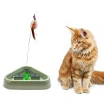 Taiyo Pluss Discovery Cat Toys Cat Triangular Tracks With Moving Balls And Catching The Feather