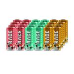 Rage Coffee - Combo Pack of 24 | Flavoured Ready to Drink Cold Coffee | Hazelnut Latte, Mocha Frappe & Salted Caramel 240 ML (8 Cans each)