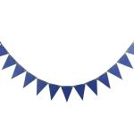Festiko 12 Flags Blue Pennant Banner, Paper Triangle Flags Bunting For Party Decoration