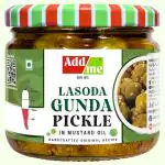 Add me Lasoda Gunda Pickle in Mustard Oil 300g | Rajasthani lasode ka achar Glass Pack