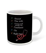 Whats Your Kick Doctor Theme Doctor name Fullform Design Printed White Ceramic Coffee and Tea Mug 325 ML