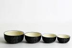 Caffeine Black Stoneware Serving Bowl (Set Of 4pcs)