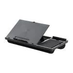 Portronics My Buddy G Laptop Desk with Storage & Mouse Pad, Adjustable Height, Compatible Upto 15 inches Laptop(Black)