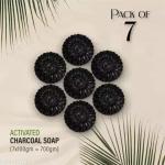 KRIHENCY COSMOPLUS Activated Charcoal Natural Hand Made Soap - 100gm (Pack of 7)