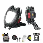 Sprysh Multi-Functional Keychain LED Flashlight - 800 Lumens COB Light Mode with Lighter, Whistle, Bottle Opener, Magnet Base - Rechargeable Portable Emergency Light for Outdoor Hiking