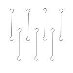 Go Hooked 16 inch Large Heavy Duty Long S Shaped Plant Hanging Hooks, Stainless Steel Large Size Outdoor Plant Hanging Hanger, for Bird Feeder, Tree Branch Hook, Outdoor Lights (Pack of 7, Black)