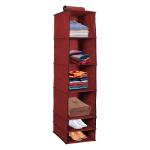 PrettyKrafts 6 Tier Closet Wardrobe Organizer for Clothes Storage Maroon