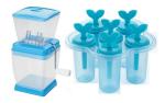 BLUE WONDER Vegetables Plastic Onion Chopper With Plastic Ice Cream Moulds and (Multicolour, Pack of 2)