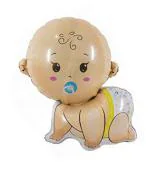 Hippity Hop Rubber Multicolor Baby Shape Foil Balloon