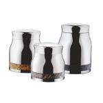 JVL Stainless Steel Mini Jackpot Designer Canister 2L (Pack of 2)