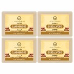 Ayusoul Ayurveda Khadi Herbal Natural Sandalwood Bath Soap for Soothing & Natural Skin Pack of4