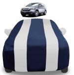 Auto Hub Car Cover Compatible with Honda Cr-V with Mirror Pockets, Triple Stitched, Water Resistant Car Body Cover, Navy, Silver