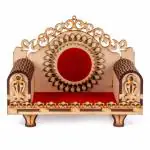 CRAFTSFY Wooden Temple for God, Laddu Gopal Sinhasan for Pooja Mandir, Temple for Diwali, Durga Pooja, Navratri, Ganesh Chaturthi (Cream