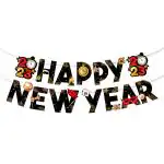Festiko Happy New Year Banner Decoration, New Years Banner Decorations, New Years Eve Party Supplies 2023, Nye Decorations Banner