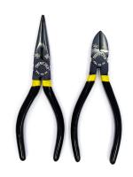 PERFECT TECH Combo 2 Pcs Long Nose Plier 6 inch | Side Cutting Plier 6 Inch | Anti-Rust Properties For Gripping | Shock Proof Grip | Double Dip Set | Plier Tool Kit Set | Anti-Rust Properties Gripping | Pliers Electronic Repair (NBL-06-YB SBL-06-YB)
