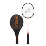 Vector X VXB 7022 Badminton Racquet Aluminium Head and Steel Shaft with 3/4th Cover (Orange Black)