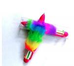 Fur Pen with 6 Different Colors consisting Black Green Red Yellow and 3 More Colors PACK OF 2