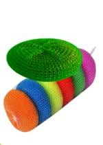 Tamsa Prime Plastic Bartan Juna (Pack of 24) ,Dishwasher, MultiColour, nylon scrub juna, plastic juna , scrubber, utencil clening products/ Nylon Scrubber/ Nylon Pot Scrubber/ Nylon Mesh Sponge/ Nylon Jhadu