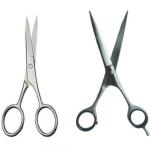 Dkuy Professional Salon Barber Hair Cutting Trimming Moustache Beard Scissors Men (Set of 2, Steel)