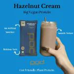 POD Nutrition-Hazelnut Cream Vegan Protein, 16g Protein, No artificial sweetners - Pack of 15