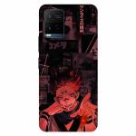Voleano back cover forVivo Y 33S, Glass, art, ryomen, sukuna, cartoon, cases cover