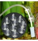 Vayinato Aquarium Airline Tubing Suction Cup Transparent Fish Tank Air Hose Holder Connector Aquaculture Aeration Setup (Pack Of 10)
