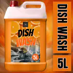 BLISS & BLUSH Dishwash Liquid 5 Liter Orange Can Jar, Kitchen Utensil Cleaner Removes Grease & Oil