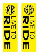 Aarder Bike Sticker Bullet Sticker Yellow Background Vertical for Royal Enfield Showker Sticker - Classic 350 Bike 001