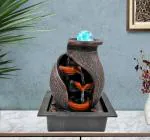 HUENISH Mesmerizing Mini Waterfall Fountain: Indoor Decor Showpiece - Multicolor Gift Item. (75054)