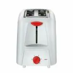 MAHARAJA WHITELINE VIVA PT-203 750WATT RED AND WHITE POP-UP TOASTER WITH BIS PLUG