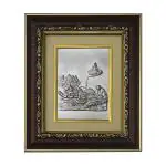 Laxmi Vishnu Photo Frames | Laxmi Vishnu Silver Plated Frame for Home Temple | God's & Goddesses Photoframes | Spiritual & Religious Frame