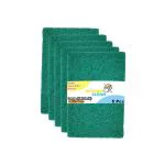 Kitchen Clean Large Kitchen Scrubs | Juna for Kitchen Dish Washing | Clean Shine Non Scratch Brite Scrub Pads | Long Lasting Utensils Scrub Pads (Green, Large 4x6 inch, Pack of 5 Pcs)