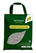 B&B Organics Sonamasoori White Rice- Karnataka Origin (Medium Grain) (15 kg)