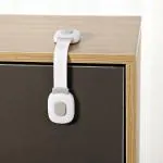 Safe-o-kid Push Key, Multipurpose, Easily Adjustable 8 Child Safety Lock Straps/Latches For Baby Proofing-Grey Pack of 8