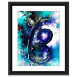 SHSWorks Digital Reprint | Ek Onkar / Omkar | Framed Religious Wall Art Canvas Painting | Signed by Artist | Copyright Protected Artwork | Multicolour 20x23 Inch