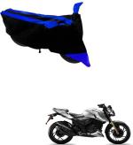 RONISH Two Wheeler Cover for TVS (Apache RTR 200 4V, Black, Blue)