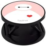 EggShell Tabletop Finger Grip Back Holder (Sockets) Premium Glossy Finish Effect with Black Expanding Stand and Fold Compatible All Basic Cell Phone & Tablets