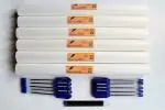 Swarnalekha Blue Plastic 14 inch Extra Fine Ballpoint Pen and Notebook Cover 21 pc.