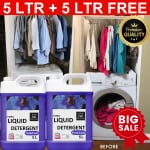 BLISS & BLUSH liquid detergent 10 liter Hypoallergenic, pH-Neutral Dermatologist-tested, Sensitive Skin-Friendly, Enzyme-Free, Ultra Concentrated EasyDose, Free & Clear-Lavender & Fresh