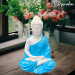 Giftgarden Buddah Statute Buddha Statue Buda Buddha Statues for Home Decor,Buddah Statute Zen Decoration,Meditation Buddha Decor Blue 5.5 inch