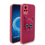 Mamani Vivo Y73 Pink Faux Leather Anti-fingerprint and Scratch Resistance Back Cover 7.5 x 1 x 16 cm
