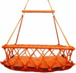 JKVT ENTERPRISE Hanging Baby Sleeping Jhula Swing for Kids Palana for New Born Baby Jhula (ORANGE)