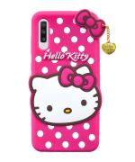 Beingstylish Pink Silicone Hello Kitty Back Cover Case For Redmi A3