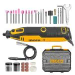 INGCO ARNA Mini Die Grinder Rotary 130W Tool Kit with 52pcs accessories and Variable Speed for Drilling, Sanding, Buffing, Polishing, Engraving, etc