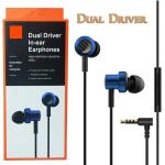 SNPD Sold: Dual Driver Earphone with Mic Best Sound Quality Supportable for Xiaomi Redmi Mi Mobiles & Other Mobiles