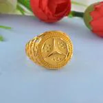 Memoir Brass Gold Mercedes Logo men finger ring