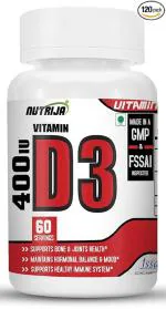 NutriJa Vitamin D3 400IU Supplement (120 Capsules)
