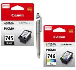 Canon PG 745 & CL 746 XL Ink Cartridge (Set Of 2) With 3in1 Multi-Function Mobile Phone Stand Incomplete