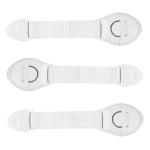 LADWA 3 Pieces Baby Safety & Baby proofing Flexible Nylon Strap Locks for Cabinet and Drawers Doors and Multi-Purpose Use