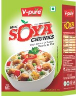 V pure Soya Mini Chunks High Protein 200 gm | 99% Fat-free | Vegan | Gluten-free | Healthy Breakfast & Products | Tender and Juicy Supersoft Soya Chunks
